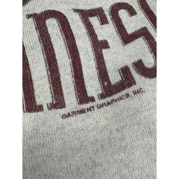 Vintage Ultimate Wear Gray Large University of Minnesota Sweatshirt College - Picture 4 of 8